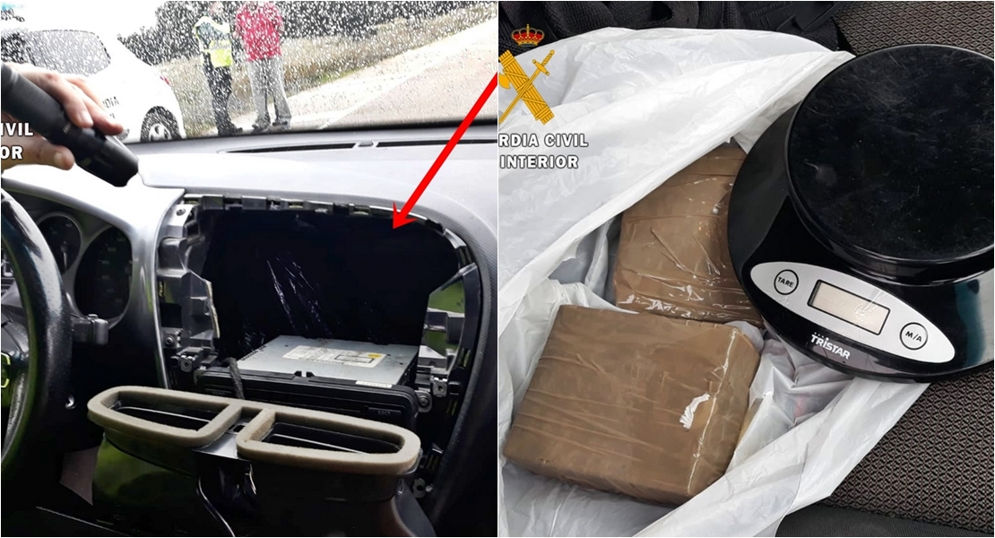 La Guardia Civil detiene a un conductor cuando circulaba con 350 gramos de cocaína