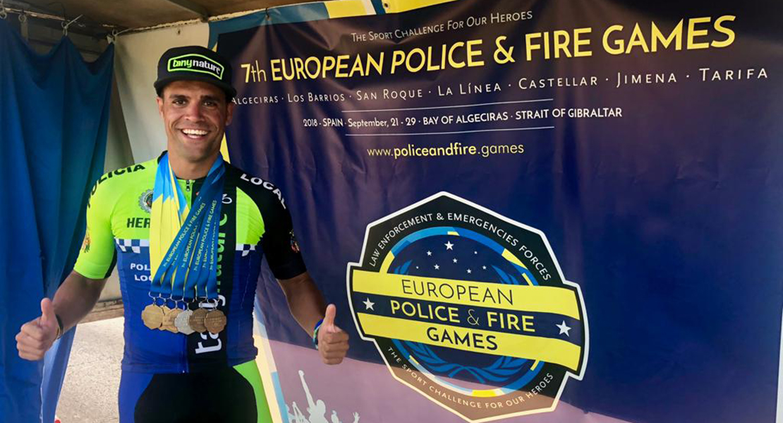 Javier Sánchez se proclama el mejor ciclista de los Campeonatos Europeos de Policías y Bomberos