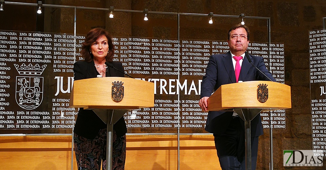 Carmen Calvo: “Los problemas de Extremadura son también los del Gobierno”
