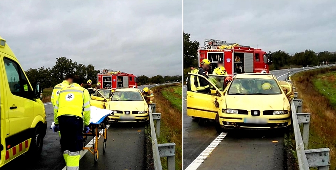 Rescatado tras sufrir un accidente en la EX-119