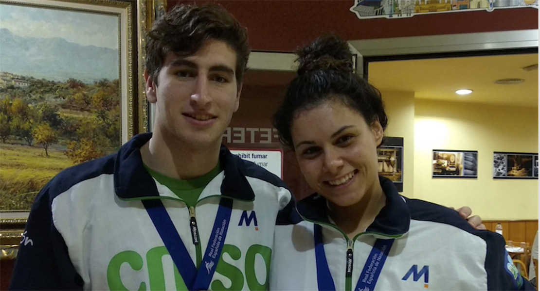 Los extremeños Marrero y Castro, subcampeones de España de piscina corta