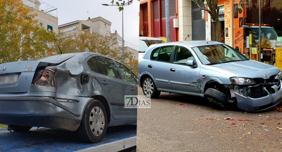 Choca contra cuatro coches aparcados en una calle de Badajoz