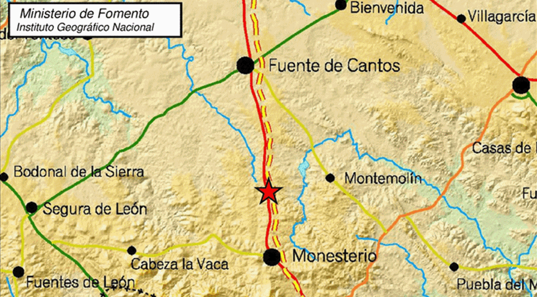 Nuevo terremoto en el sur de la provincia de Badajoz
