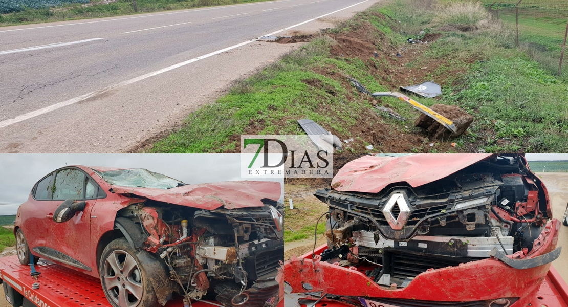 Accidente de tráfico en la carretera de Olivenza