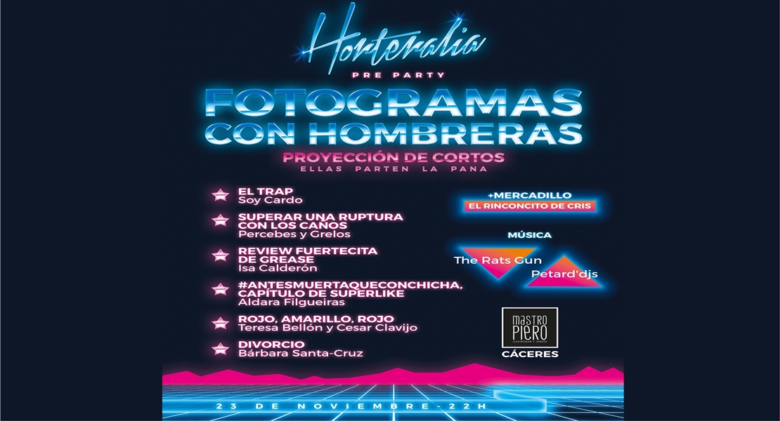 Cineastas y youtubers en la Pre-party de Horteralia