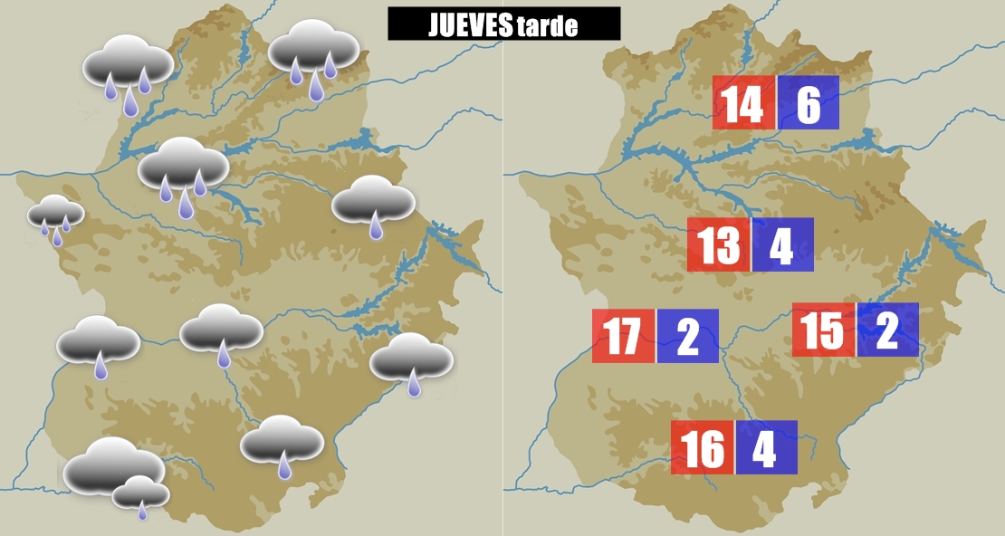 Este jueves volverá la lluvia por la tarde a la región