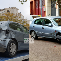 Choca contra cuatro coches aparcados en una calle de Badajoz