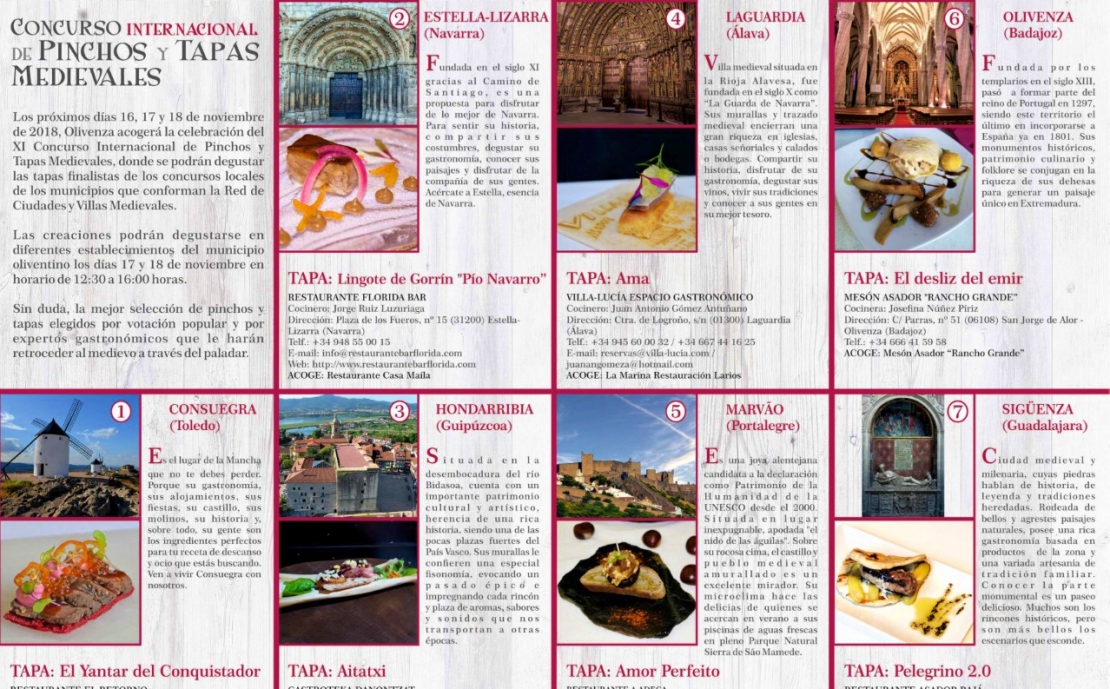 Olivenza disfruta de Pinchos y Tapas Medievales con los mejores chefs