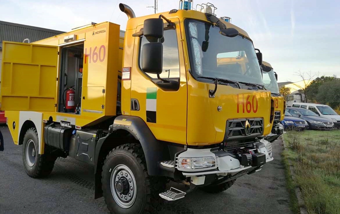 El Plan INFOEX estrena cuatro nuevos camiones autobombas más seguros