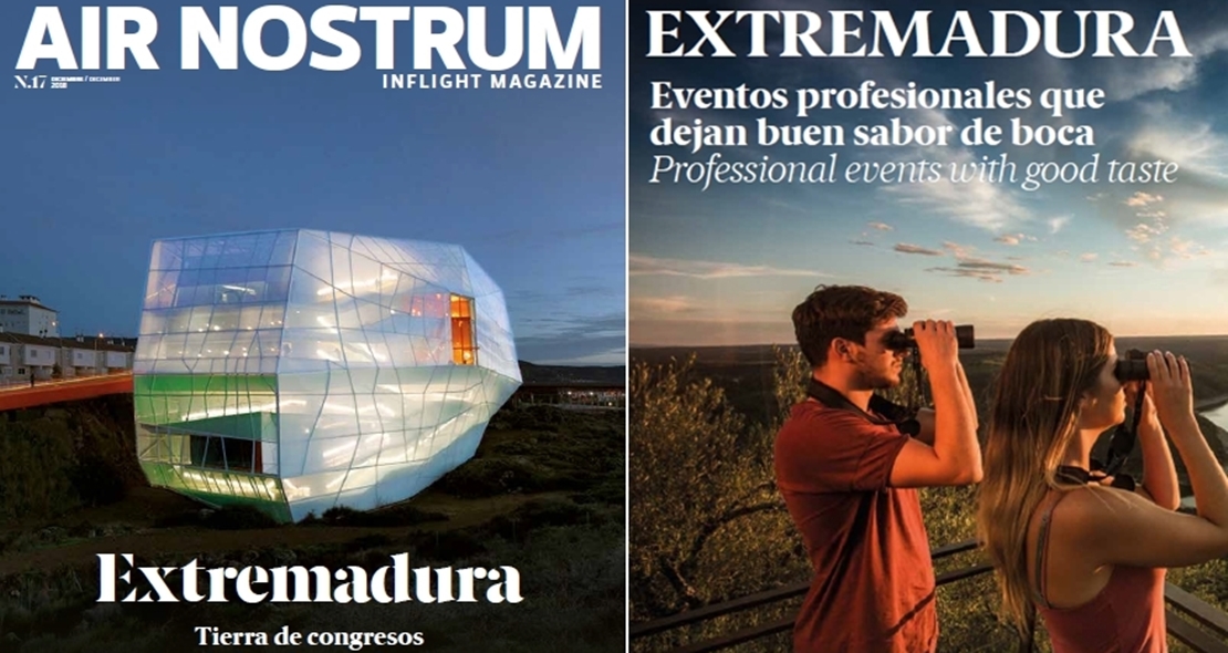 El palacio de congresos de Plasencia, portada de la revista de Air Nostrum