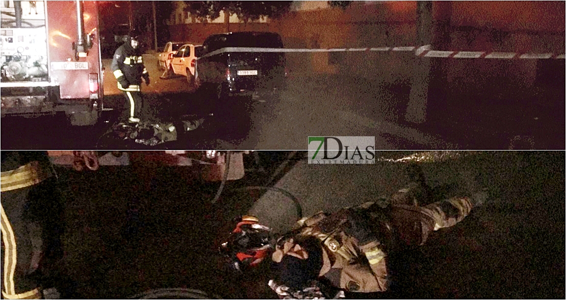 Tres bomberos de Badajoz atropellados mientras sofocaban un incendio