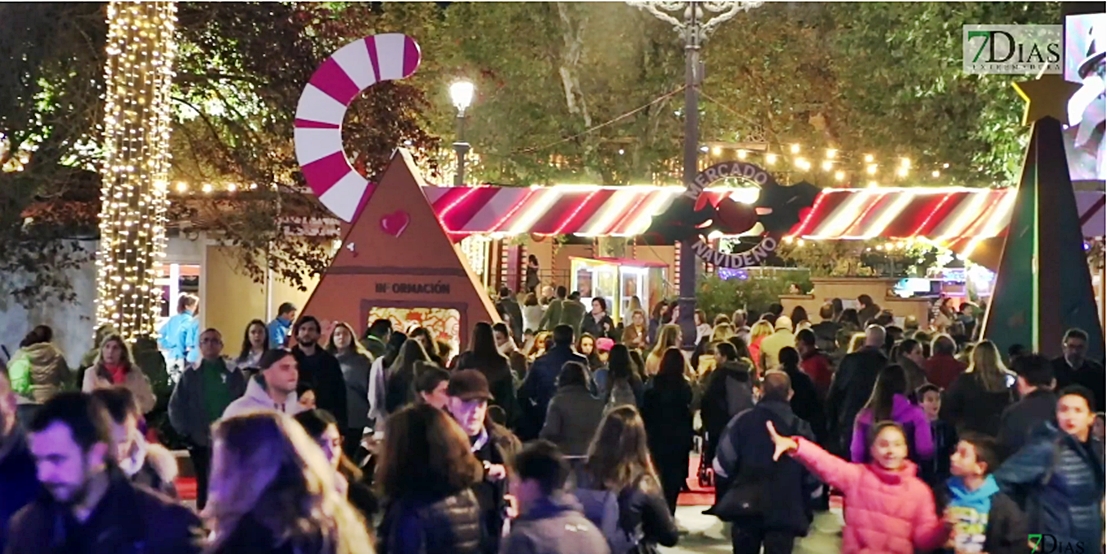 Gran ambiente navideño en la zona centro de Badajoz