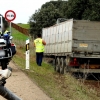 Accidente de un camión en la carretera de Alconchel