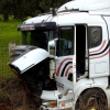 Accidente de un camión en la carretera de Alconchel