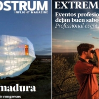 El palacio de congresos de Plasencia, portada de la revista de Air Nostrum