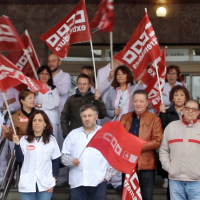 Manifestación en los hospitales de Badajoz por una compensación justa de los días festivos