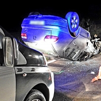 Un choque frontal deja tres heridos en la carretera de Valverde