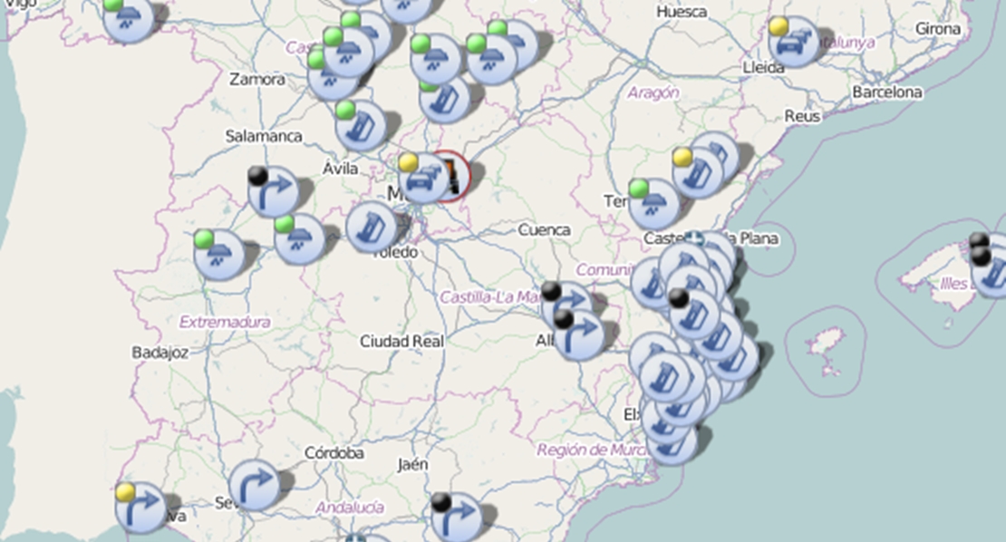 Bancos de niebla en autovías de Extremadura