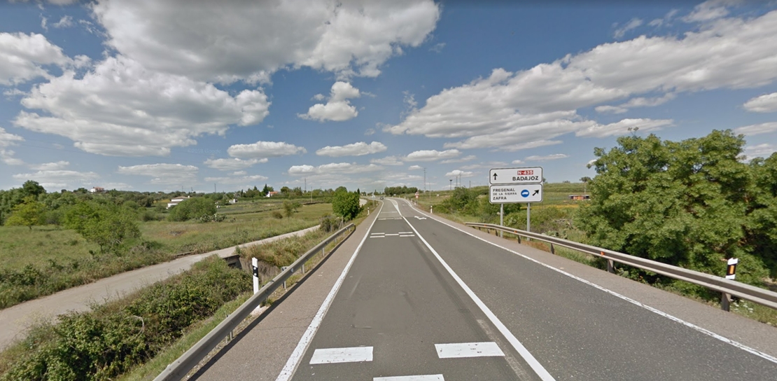 Herida tras sufrir una colisión en la carretera N-435