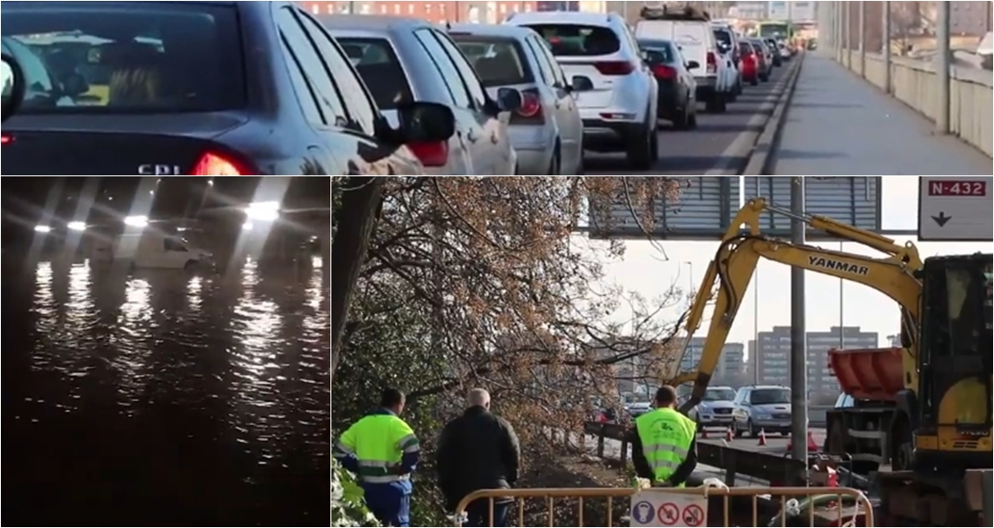 Una enorme rotura del colector de Badajoz destroza el Palacio de Cristal