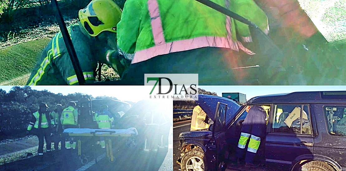 Herida en un accidente de tráfico en la autovía del norte extremeño