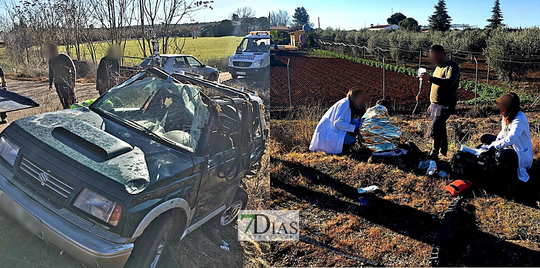 Dos heridos en una colisión entre dos vehículos en Villafranca de los Barros