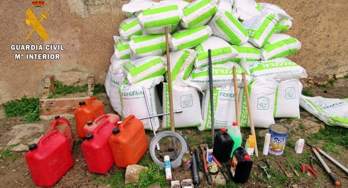 Recuperado en una finca de Higuera de Vargas lo robado en Jerez de los Caballeros