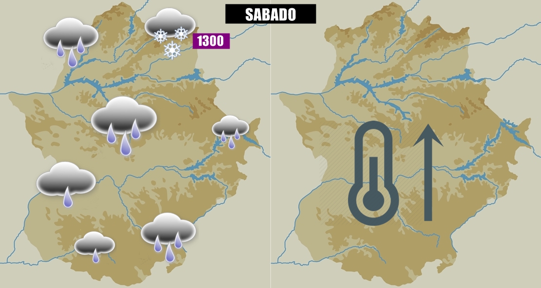 La lluvia volverá a Extremadura esta semana