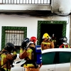 Bomberos y Policía Local actúan en un incendio en la barriada de San Roque (Badajoz)