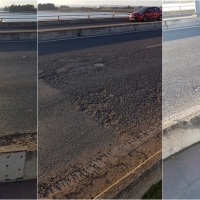 La Cívica denuncia el mal estado del asfalto del Puente Real y Circunvalación