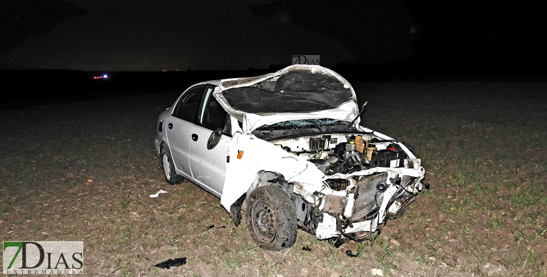 Dos heridos graves en un accidente en la carretera de Campo Maior (Badajoz)