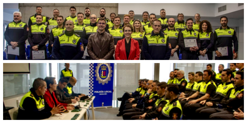 Policías Locales reciben el título de Aptitud Física Policial en Badajoz