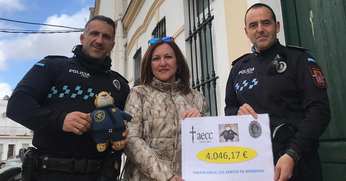 La Policía Local de los Santos de Maimona recauda 4.000 €  contra el cáncer infantil