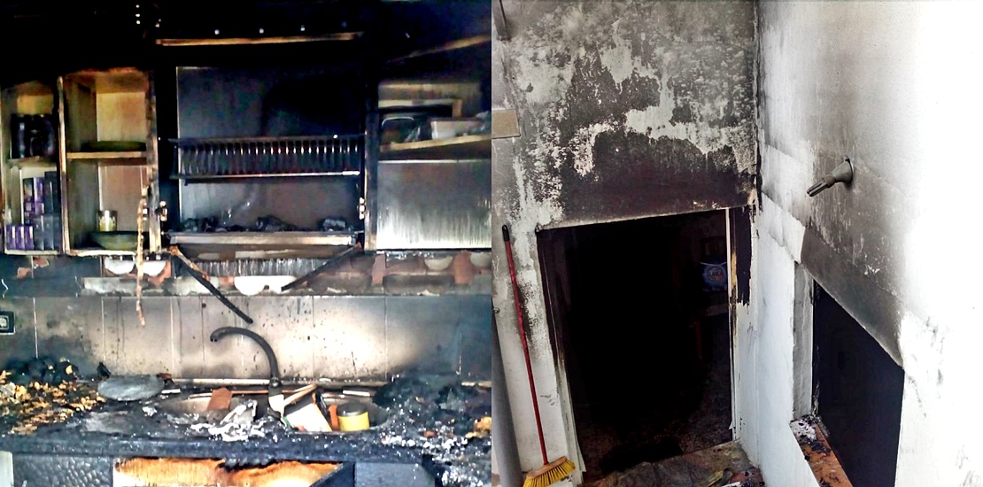 Desalojan el mercadillo de Orellana por el incendio de una vivenda