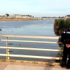Imágenes del hallazgo de un cuerpo sin vida en el Río Guadiana su paso por Badajoz
