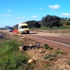 Choque frontolateral entre dos vehículos en la carretera de Valverde de Leganés