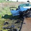 Choque frontolateral entre dos vehículos en la carretera de Valverde de Leganés