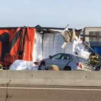 Grave accidente de tráfico en la autovía A-5 cerca de Badajoz