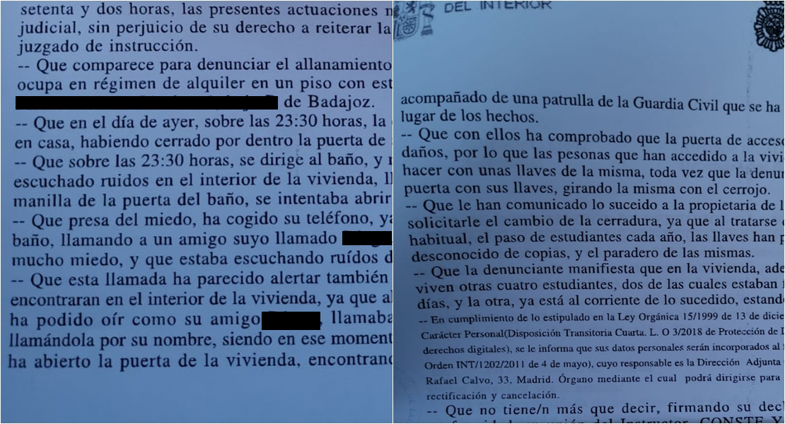 Una persona desconocida se cuela en un piso de chicas estudiantes