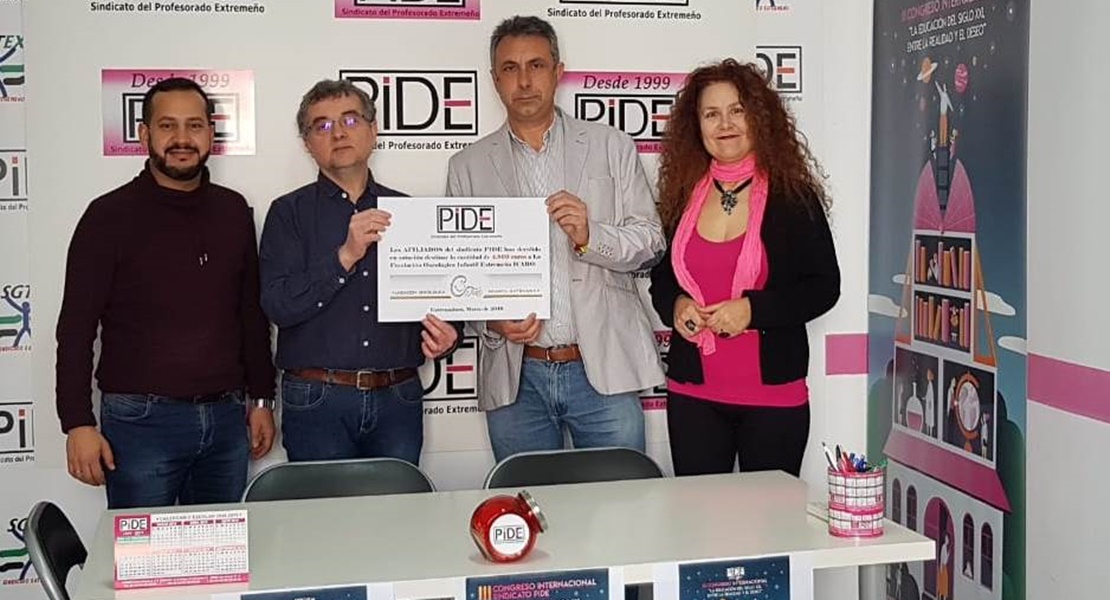 PIDE entrega su subvención como sindicato a la Fundación Oncológica Infantil Ícaro