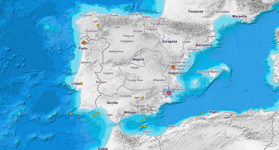 En terremoto de magnitud 4 sacude Alicante y Murcia
