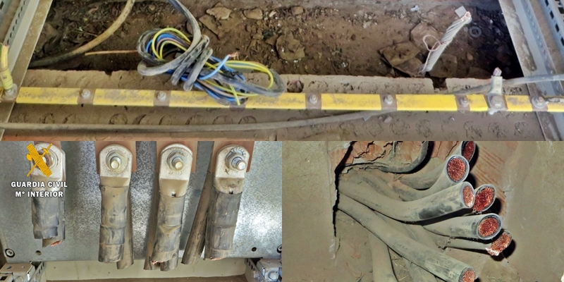 Cuatro investigados por el robo de cable de cobre en una cantera en la provincia de Badajoz