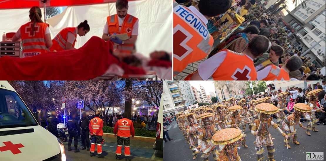 Aumentan un 30% las actuaciones de Cruz Roja en el Carnaval de Badajoz