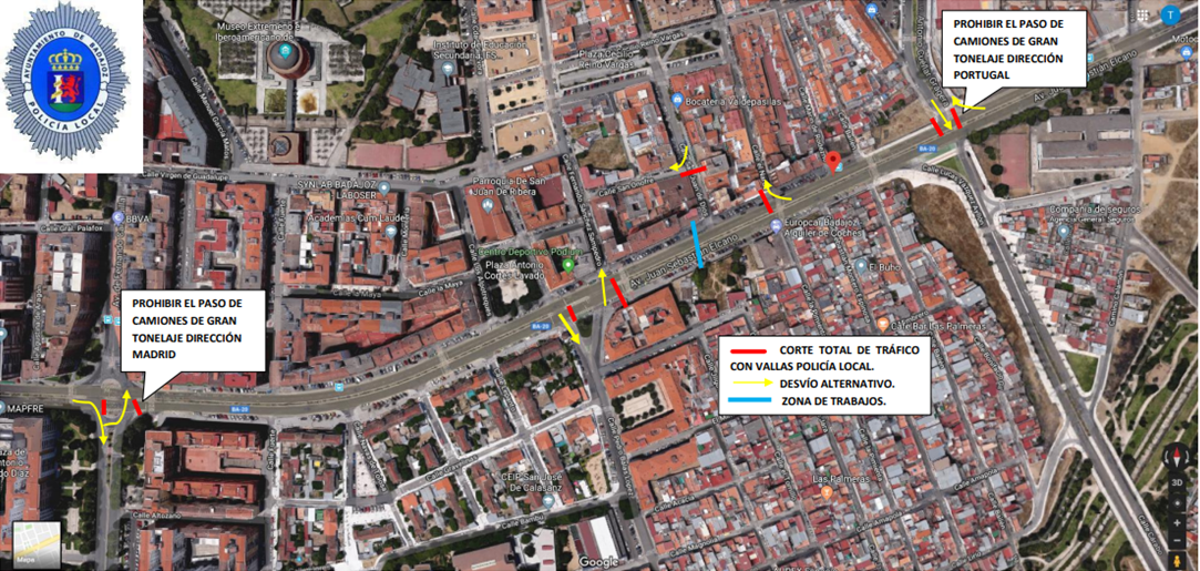 La ‘autopista’ de Badajoz estará cortada al tráfico el domingo