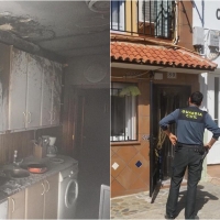 La rápida actuación de la Guardia Civil evita un gran incendio de vivienda en Zarza de Granadilla