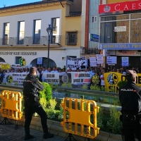 Manifestación en contra de la reapertura de una mina de uranio en Extremadura