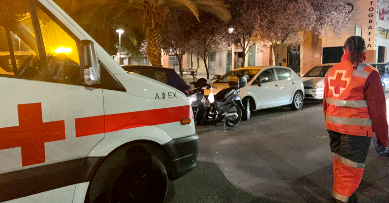 Un joven de 29 años sufre un accidente de moto en Badajoz