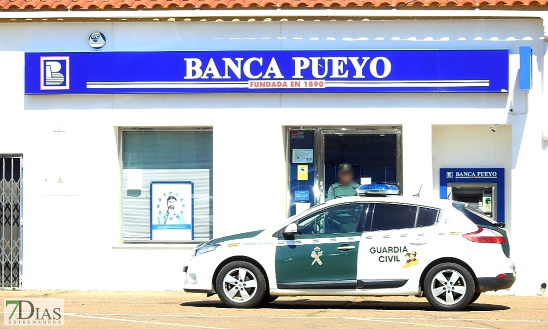 Atraco en una sucursal bancaria en Villafranco del Guadiana (Badajoz)