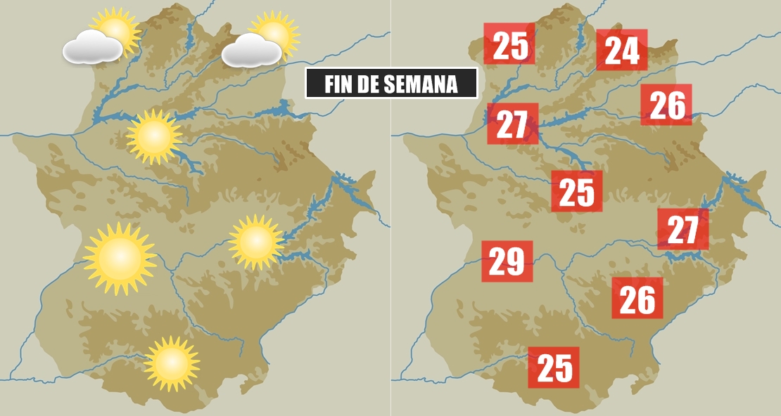Extremadura acabará esta semana rozando los 30 grados