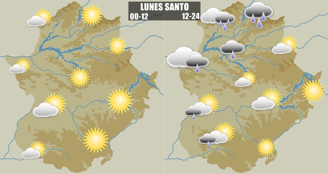 El Lunes Santo tendrá dos mitades diferentes en Extremadura